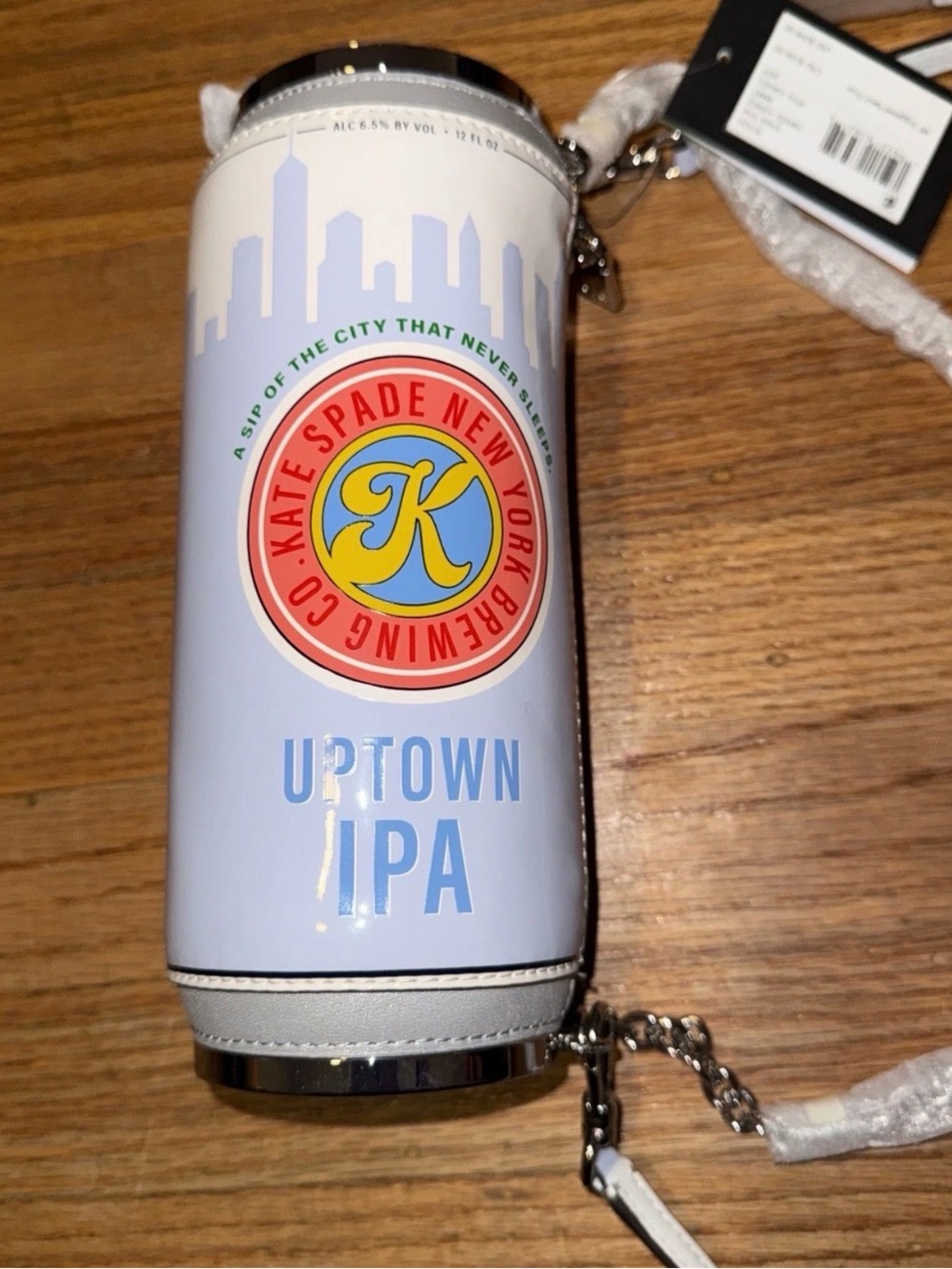kate spade Light Lavender & Yellow Can Crossbody Shoulder Bag IPA beer can